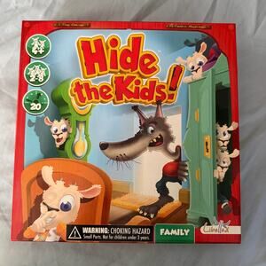 Hide the Kids! Libellud Family Board Game w Wolf Puppet Complete